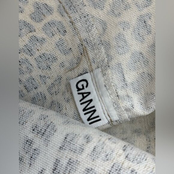 🆕 GANNI 🧿 NWOT Oversized XXL Canvas Tote Bag, Leopard Print - Picture 12 of 15